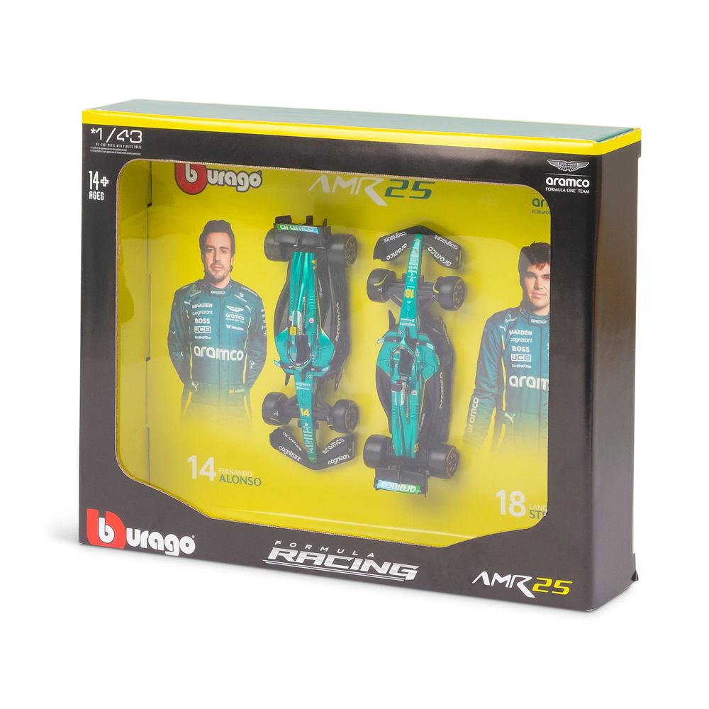 1:43 F1 Aston Martin AMR25 2025 Alonso & Stroll Team Two Pack_4