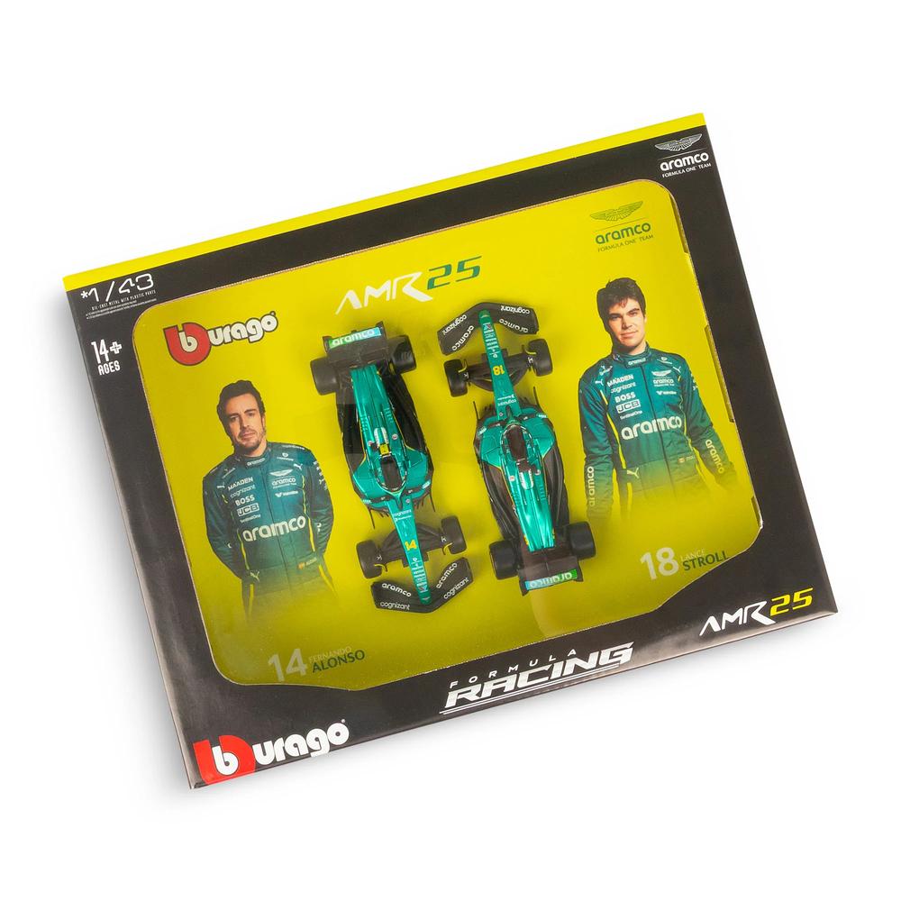 1:43 F1 Aston Martin AMR25 2025 Alonso & Stroll Team Two Pack_5
