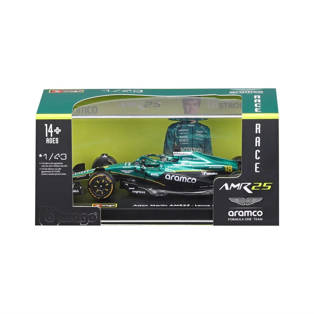 1:43 F1 Aston Martin AMR25 2025 Stroll With Helmet