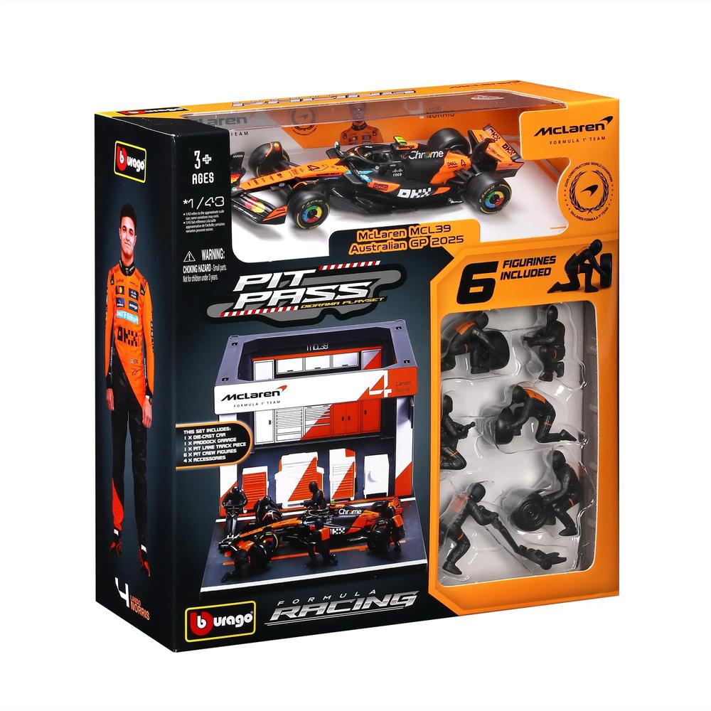 1:43 F1 Mclaren MCL39 2025 Pit Pass Diorama Norris_4