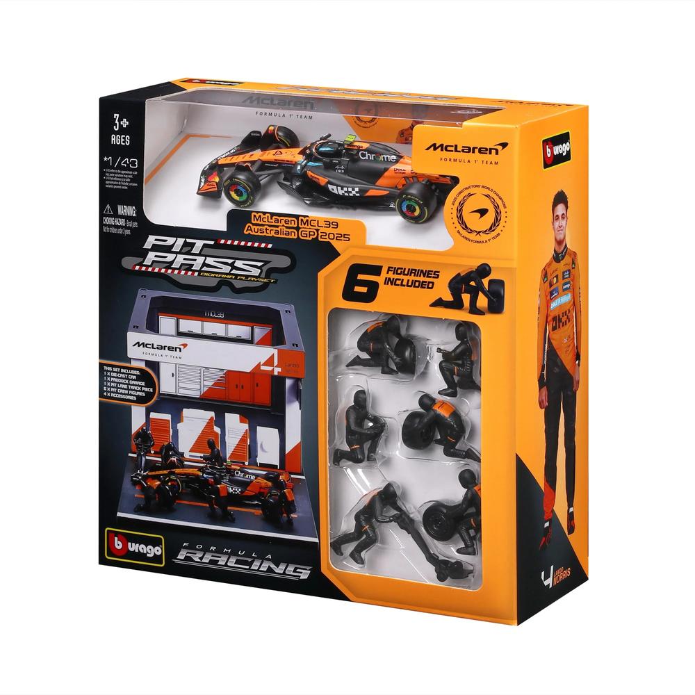 1:43 F1 Mclaren MCL39 2025 Pit Pass Diorama Norris_5