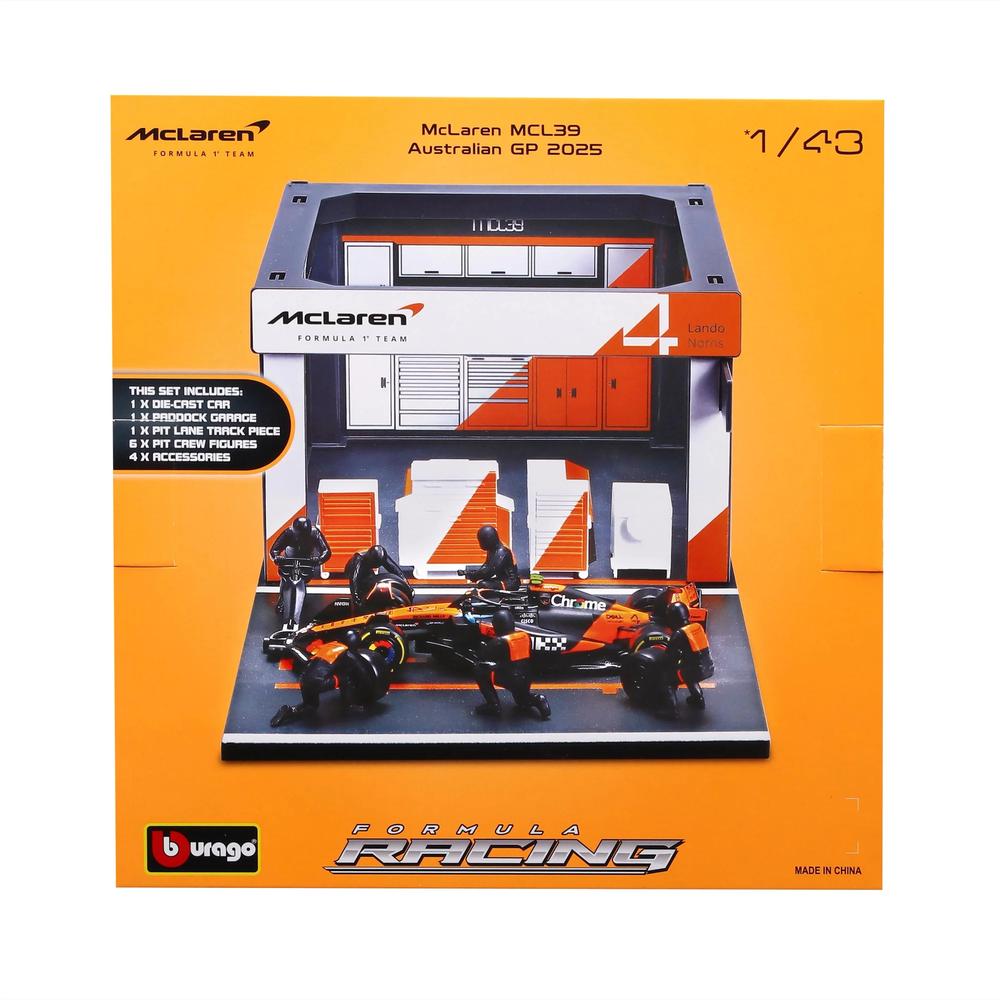 1:43 F1 Mclaren MCL39 2025 Pit Pass Diorama Norris_6