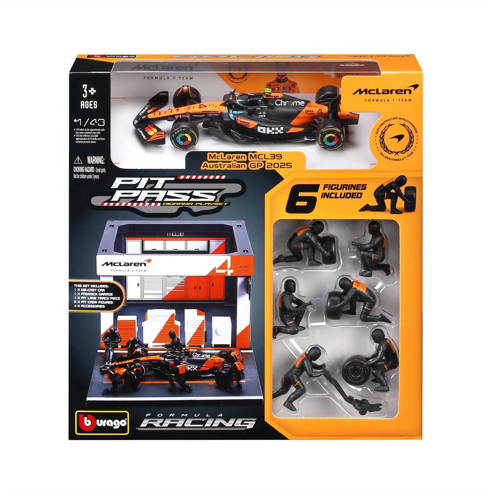 1:43 F1 Mclaren MCL39 2025 Pit Pass Diorama Norris_7