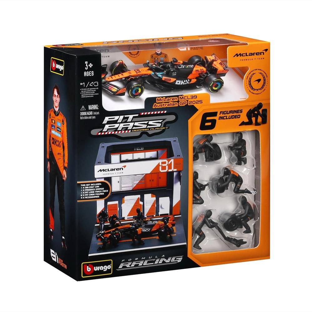1:43 F1 Mclaren MCL39 2025 Pit Pass Diorama Piastri_5