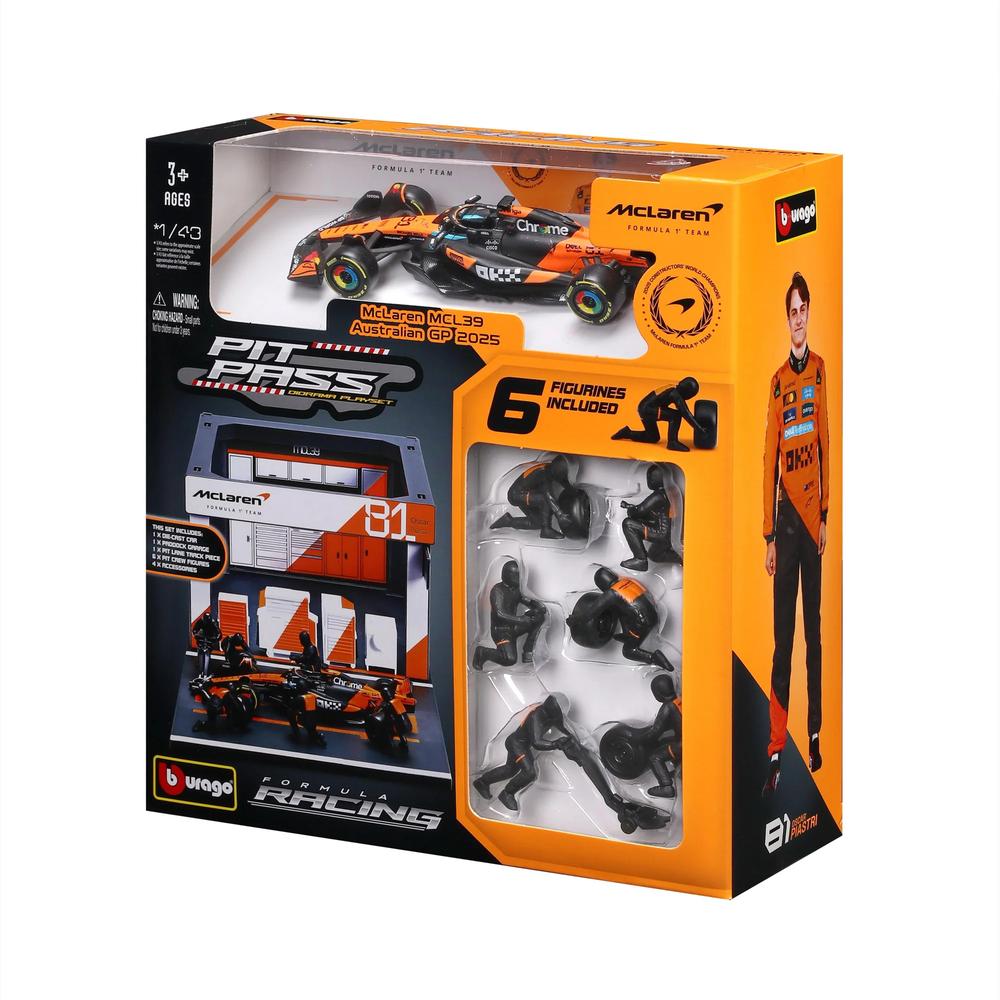 1:43 F1 Mclaren MCL39 2025 Pit Pass Diorama Piastri_6