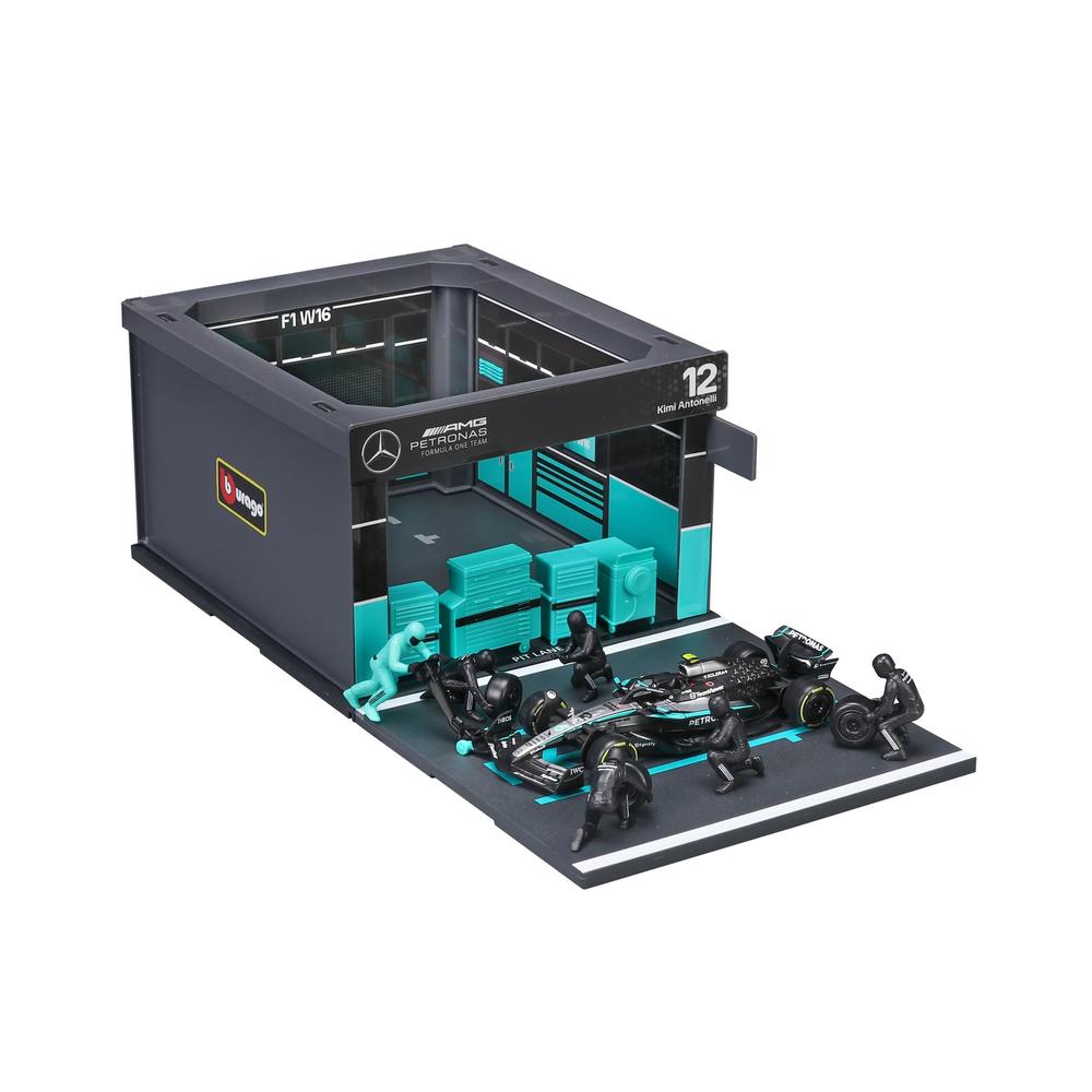 1:43 F1 Mercedes AMG W16 2025 Pit Pass Diorama Antonelli_4