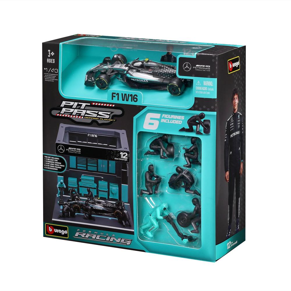 1:43 F1 Mercedes AMG W16 2025 Pit Pass Diorama Antonelli_6