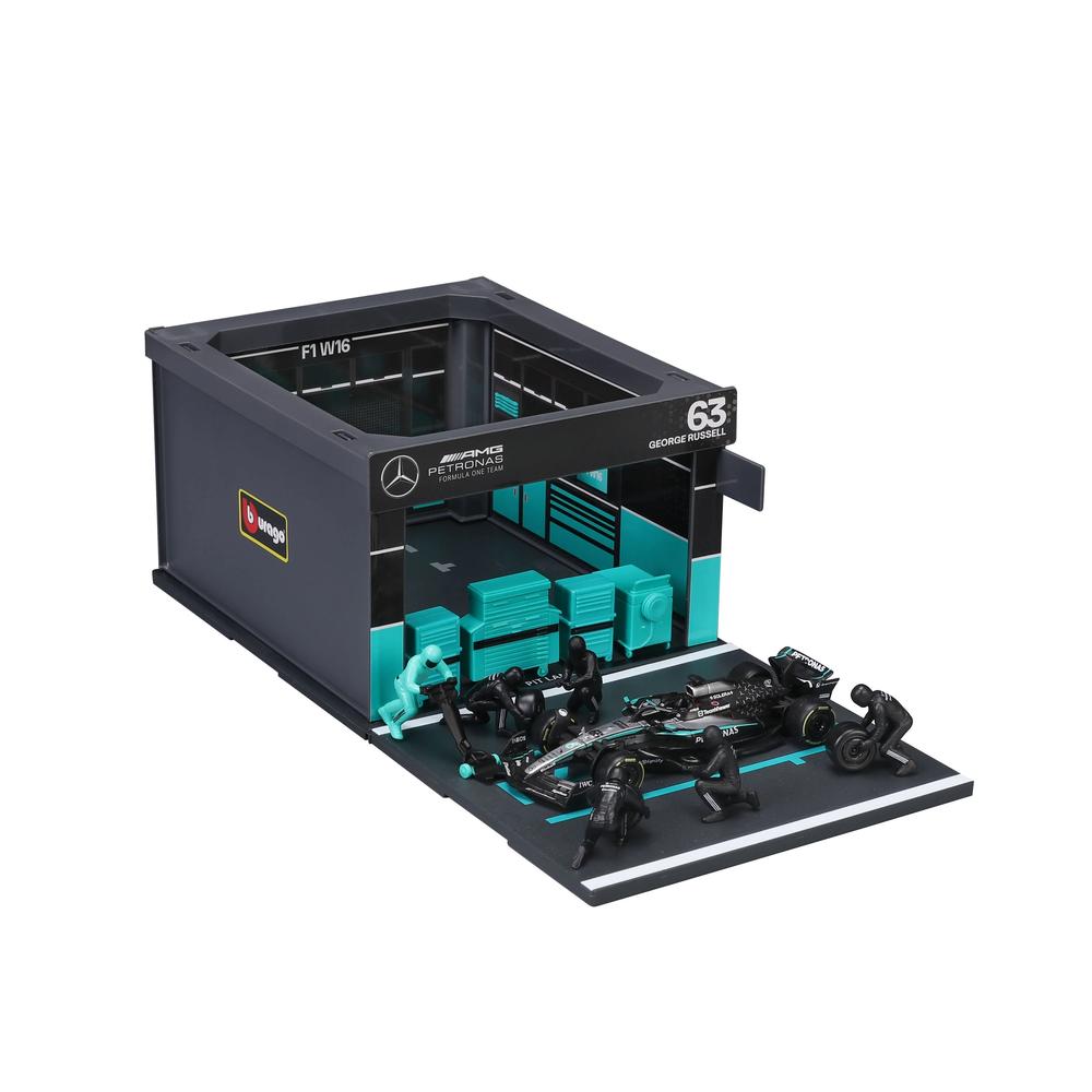 1:43 F1 Mercedes AMG W16 2025 Pit Pass Diorama Russell_1