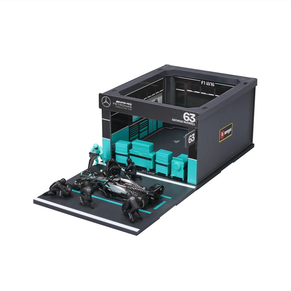 1:43 F1 Mercedes AMG W16 2025 Pit Pass Diorama Russell_8