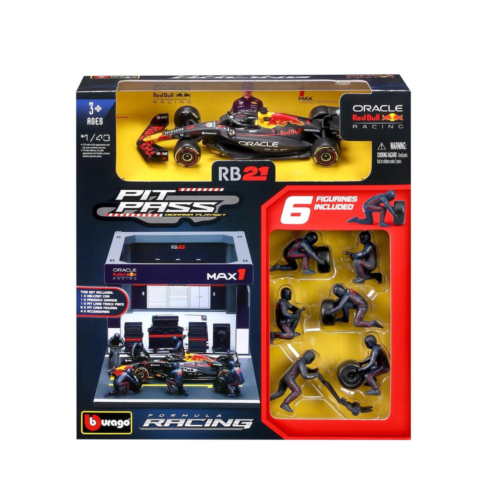 1:43 F1 Red Bull Racing RB21 2025 Pit Pass Diorama Verstappen