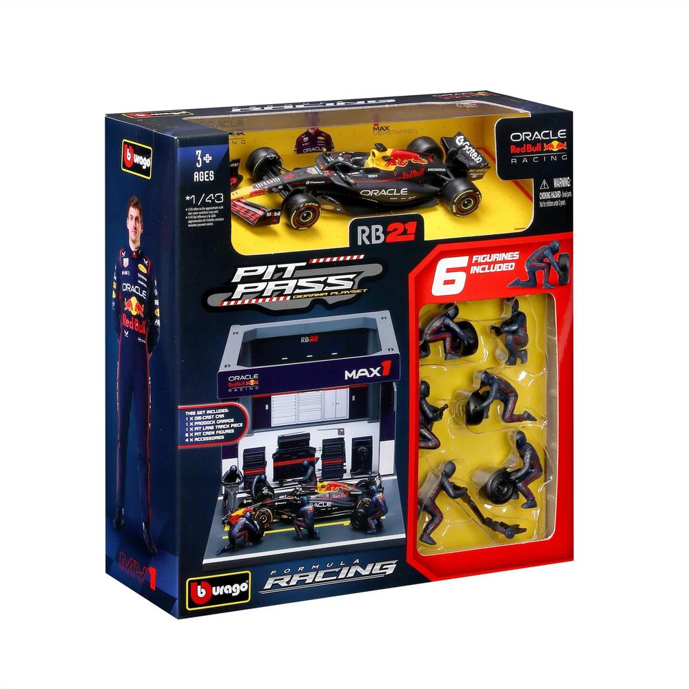 1:43 F1 Red Bull Racing RB21 2025 Pit Pass Diorama Verstappen_5