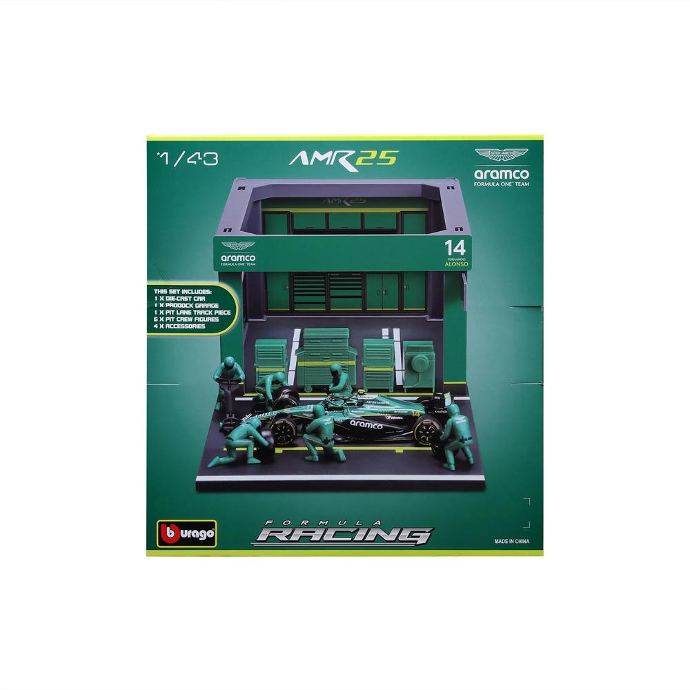 1:43 F1 Aston Martin AMR25 2025 Pit Pass Diorama Alonso_7
