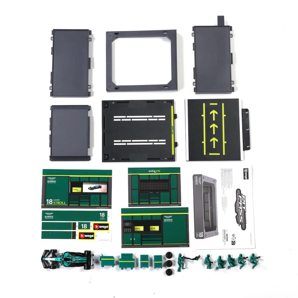1:43 F1 Aston Martin AMR25 2025 Pit Pass Diorama Stroll_2