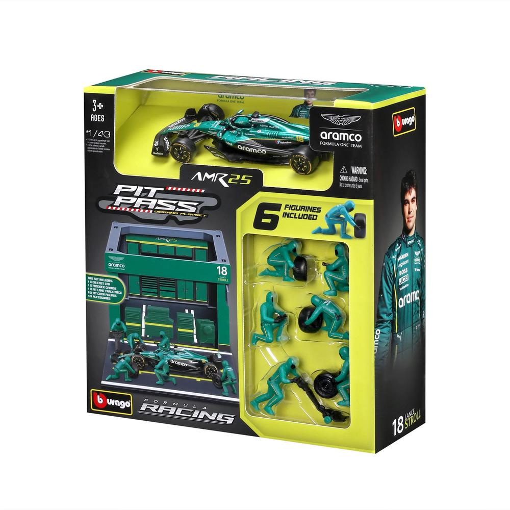1:43 F1 Aston Martin AMR25 2025 Pit Pass Diorama Stroll_5