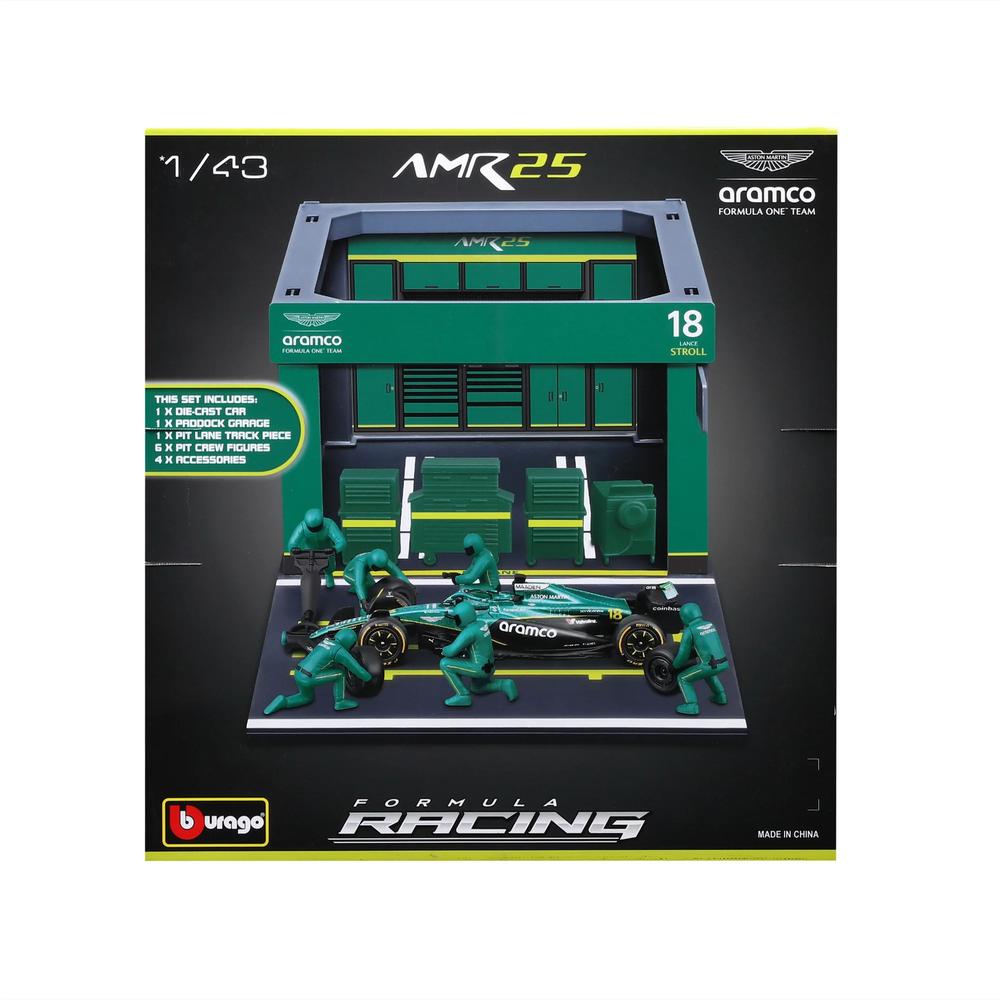 1:43 F1 Aston Martin AMR25 2025 Pit Pass Diorama Stroll_6