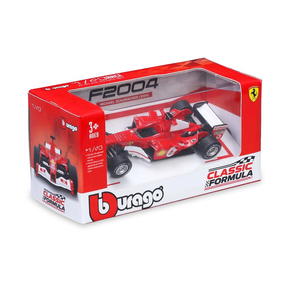 Bburago 1:43 F1 Ferrari F2004 Michael Schumacher 12 Piece Dispenser