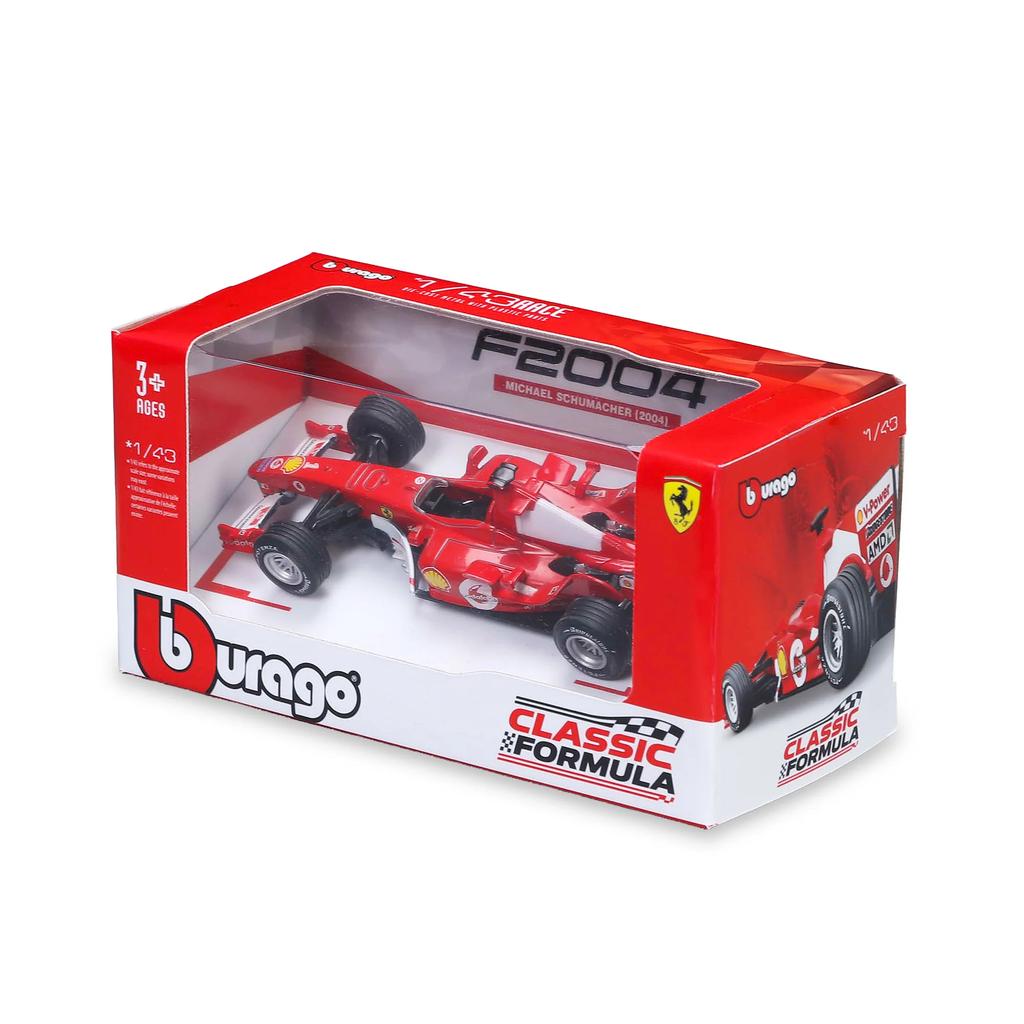 Bburago 1:43 F1 Ferrari F2004 Michael Schumacher 12 Piece Dispenser