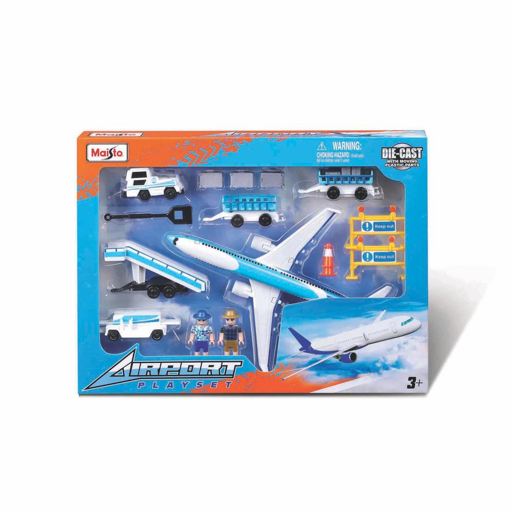 Fresh Metal Tailwinds Airplanes Airport Emergency Playset C_1