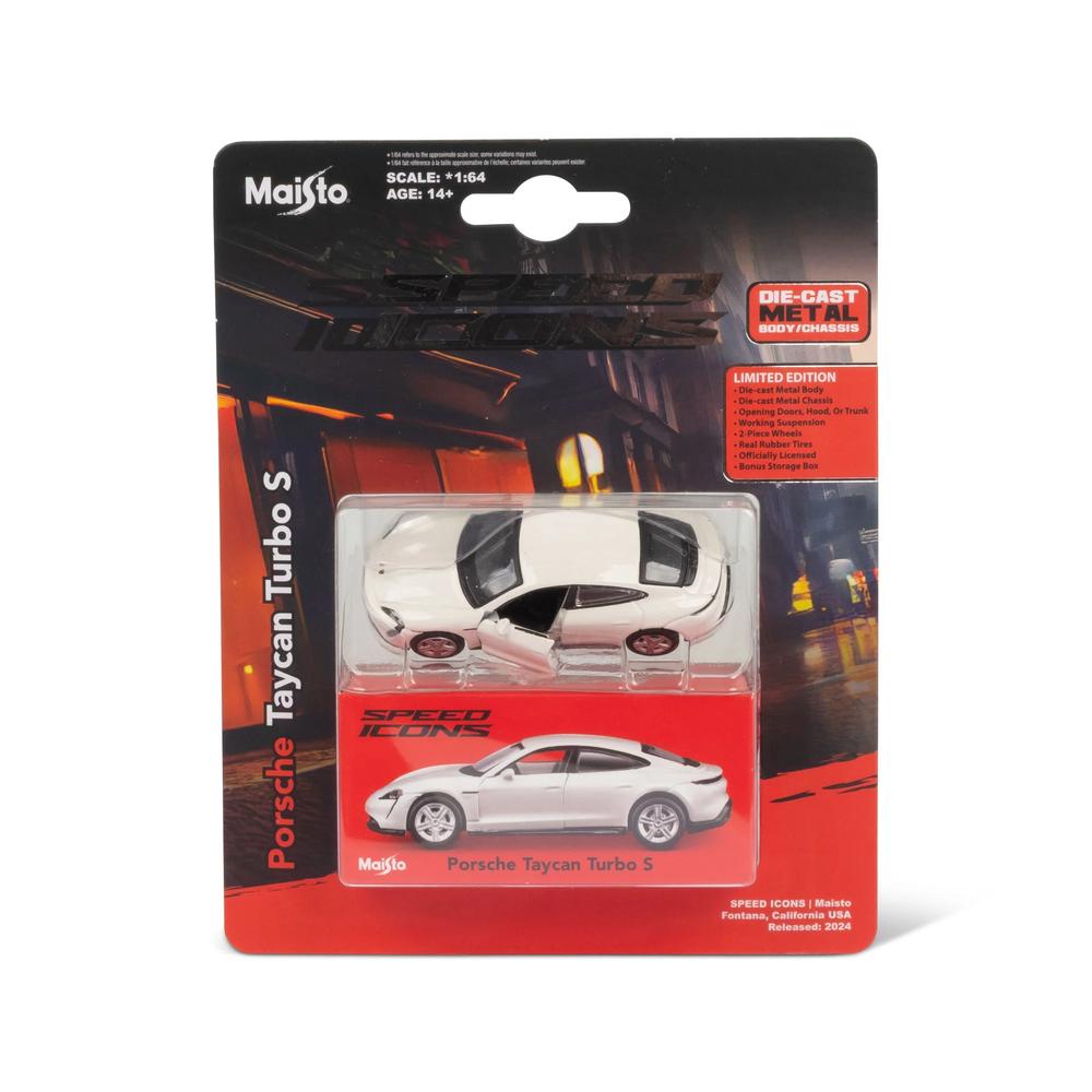 1:64 Speed Icon Porsche Taycan Turbo S White_5