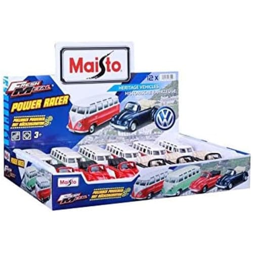 Fresh Metal Vw Volkswagen Samba and Beetle Power Racer - Assortment - (One Supplied)