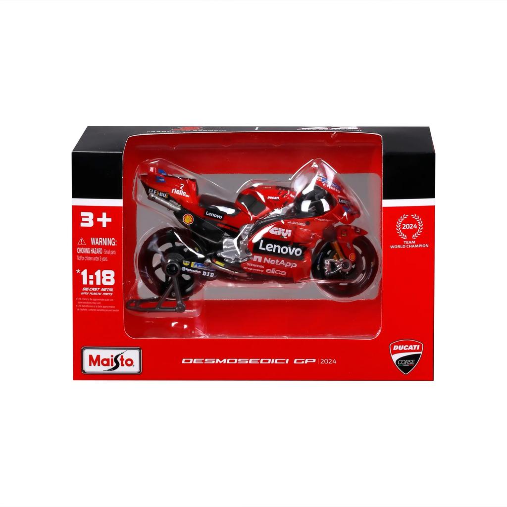 Maisto 1:18 Motorbike MotoGP Ducati Lenovo GP Racing 2024 #23 Bastianini