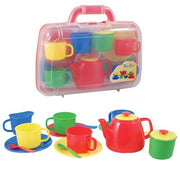 Tea Set in Carry Case - Primary Colours