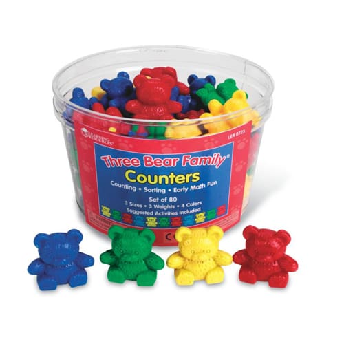 Three Bear Family Counters (Set of 80)