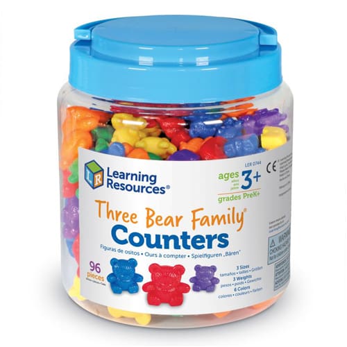 Three Bear Family Counters (Set of 96)