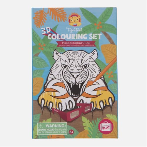 Tiger Tribe 3D Colouring Set: Fierce Creatures