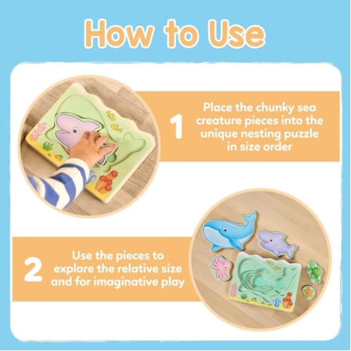 Under The Sea Wooden Nesting Puzzle