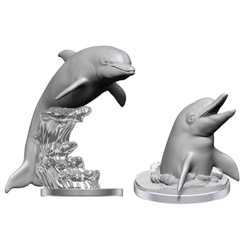 WizKids Deep Cuts Unpainted Miniatures (Wave 14): Dolphins