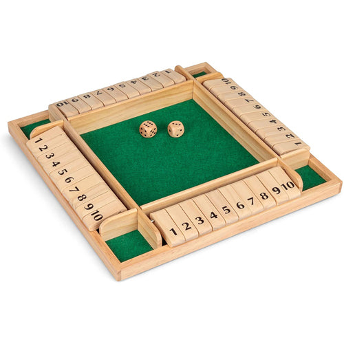Wooden 4 Player Shut the Box Game