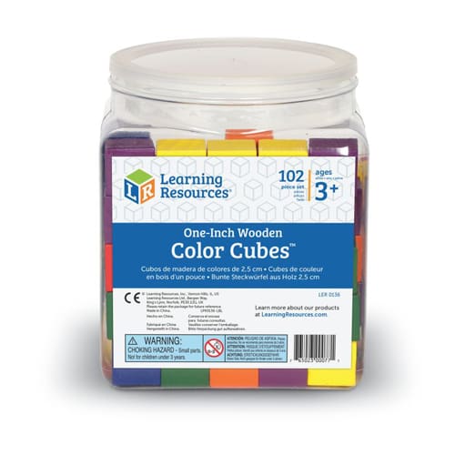Wooden Colour Cubes (Set of 102)