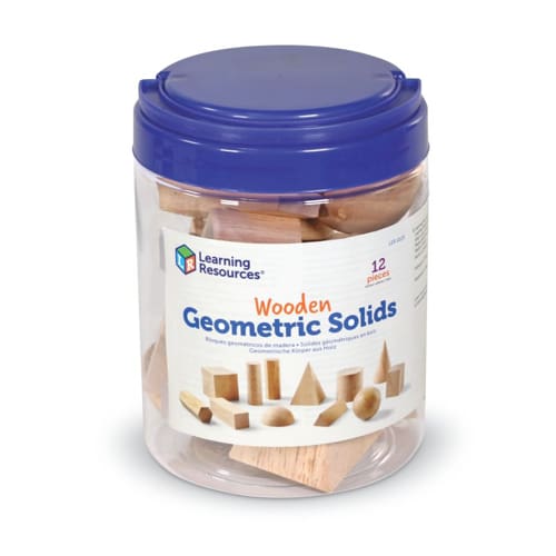 Wooden Geometric Solids (Set of 12)