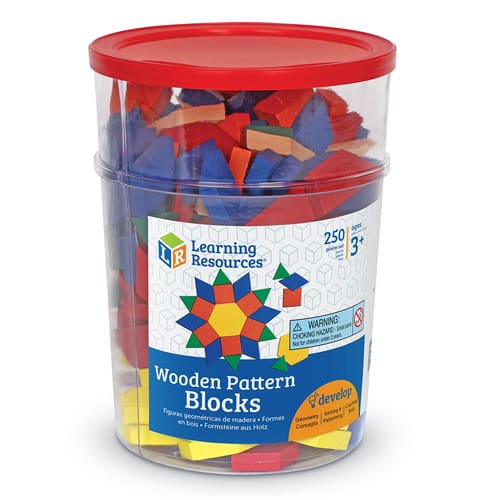 Wooden Pattern Blocks, 1 cm (Set of 250)