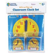 Write & Wipe Clocks Classroom Set