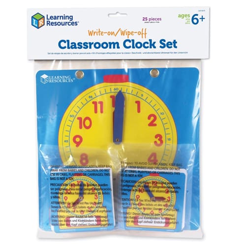 Write & Wipe Clocks Classroom Set