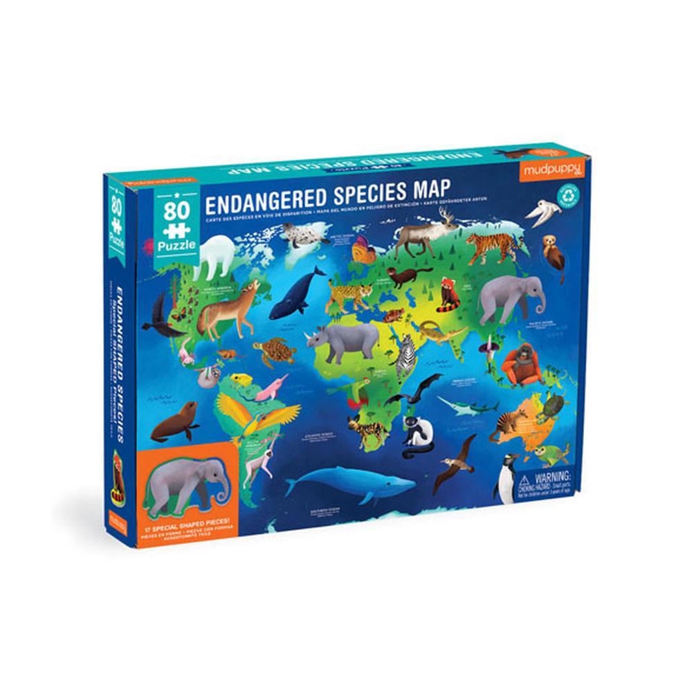 Endangered Species Around the World 80 Piece Geography Puzzle
