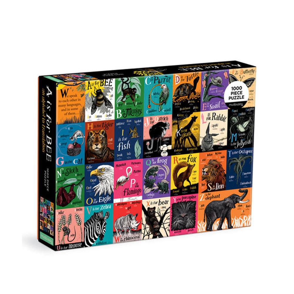 A is for Bee: An Alphabet in Translation 1000 Piece Family Puzzle