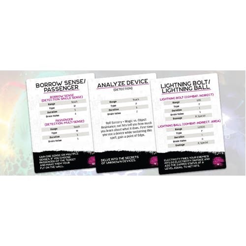 Shadowrun: Mobile Grimoire Spell Cards