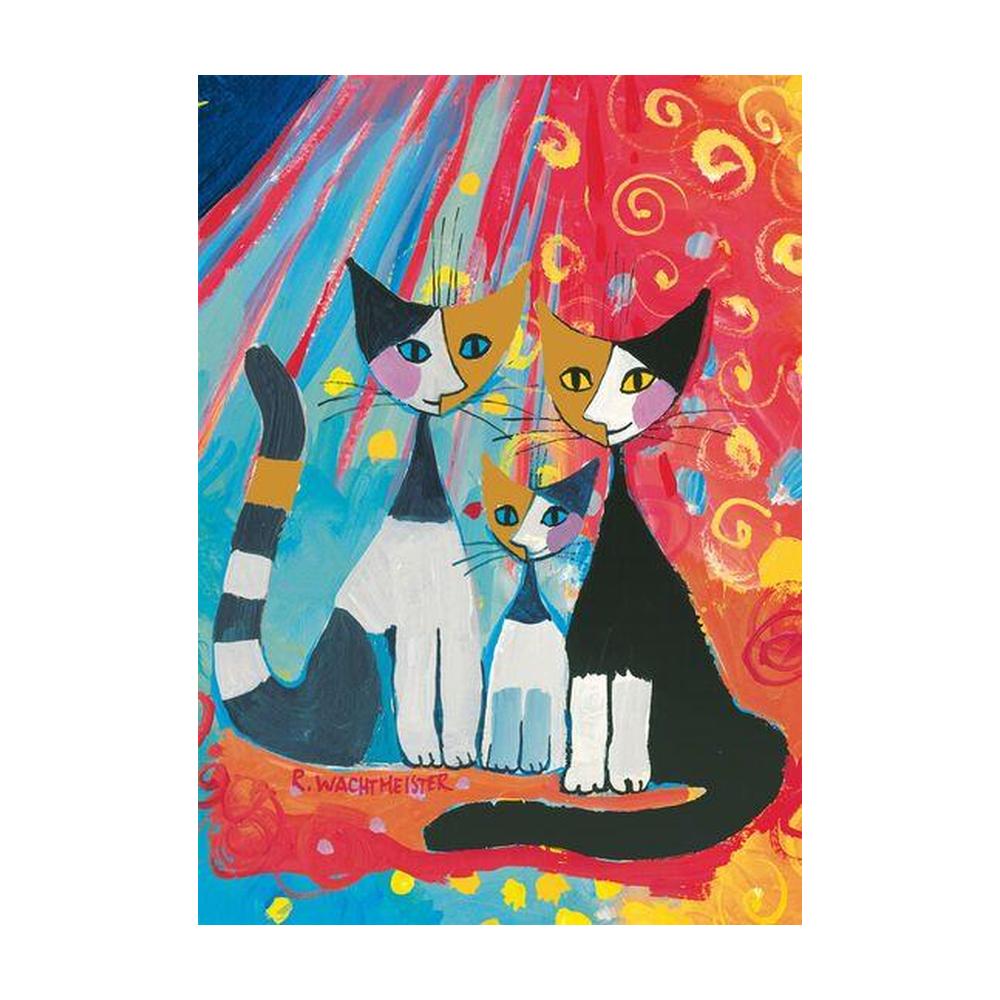 Rosina Wachtmeister: Happy Cat Family (1000 Pieces)