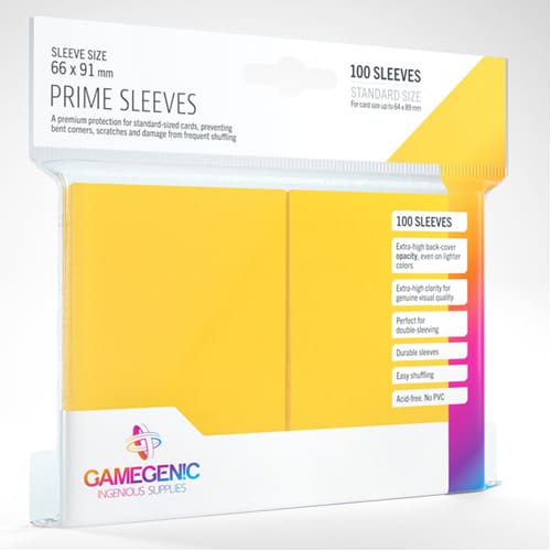 Gamegenic Prime Japanese Sized Sleeves Yellow (60)