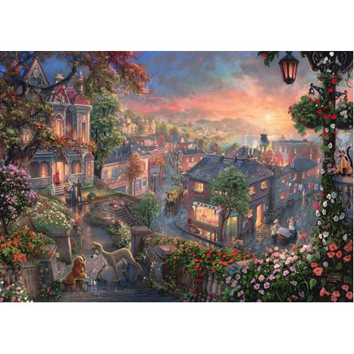 Thomas Kinkade: Disney - Lady And The Tramp (1000Pc)