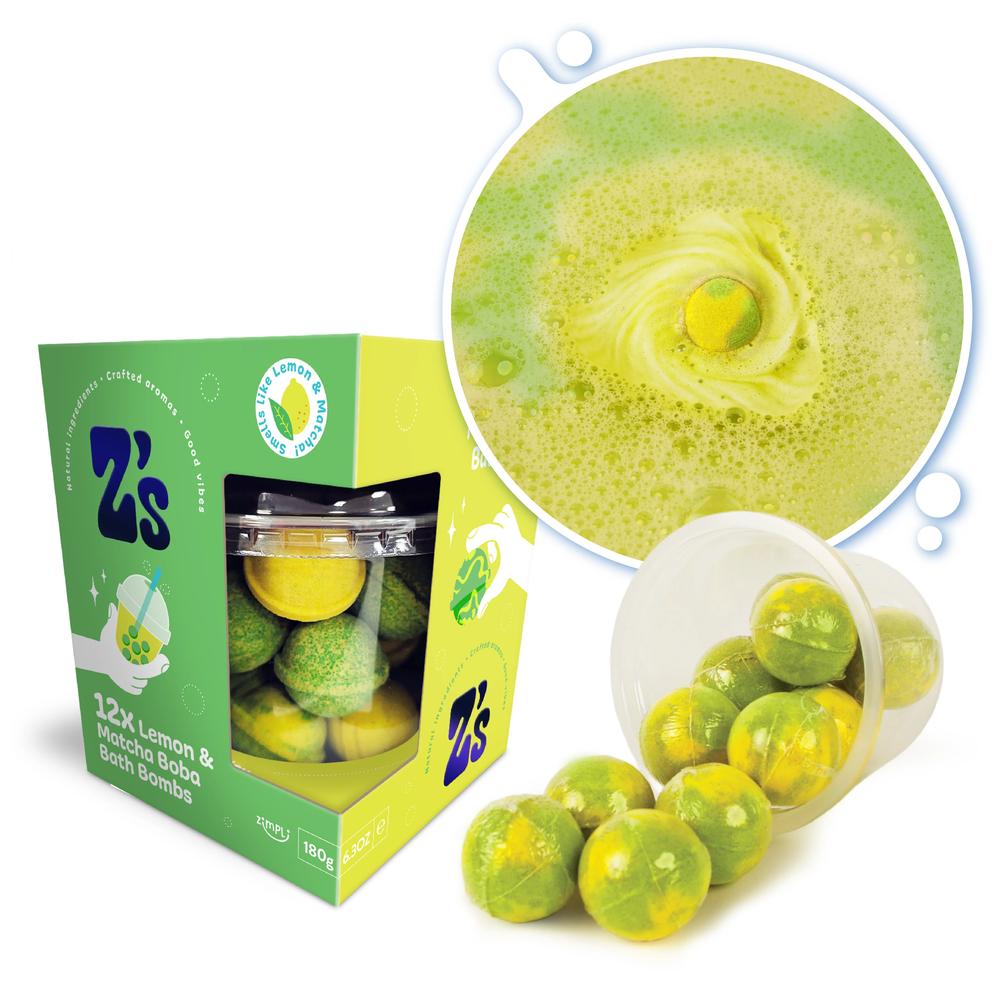 Z's Boba Tea Bath Bombs - 12 x 15g