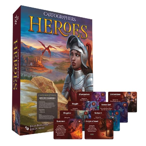 Cartographers Heroes Including Skills Mini Expansion 2 - Kickstarter Edition