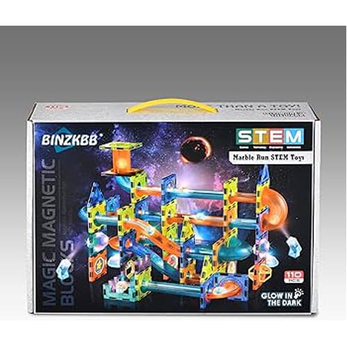 Toy Tile Marble Run Set with Lights