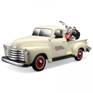 1:24 Harley Davidson Chevrolet 3100 Pickup With Flsts Heritage Springer Chevy