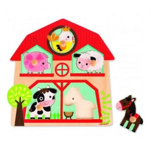Sound Puzzle Friends On The Farm 5 Pieces Children'S Jigsaw Puzzle