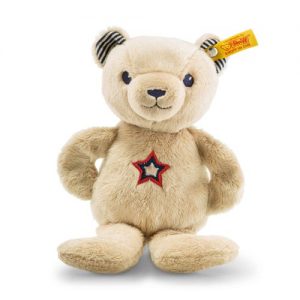 Teddy Bear Band Niklie Teddy Bear With Rustling Foil And Rattle, Beige
