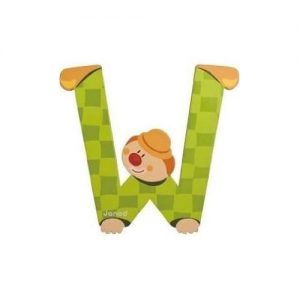 W Clown Alphabet Individual Letter